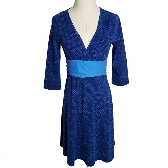 Patagonia Dresses & Skirts - PATAGONIA Blue Margot Dress Organic Cotton 3/4 Sleeve Size M